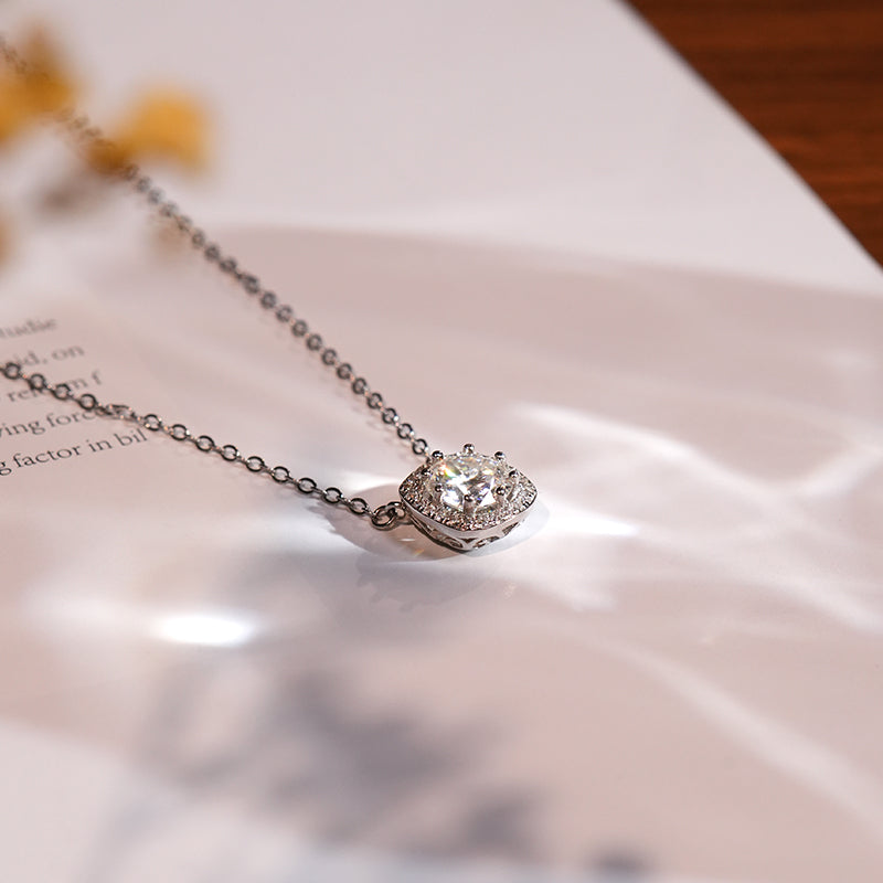 Sterling Silver Moissanite Necklace