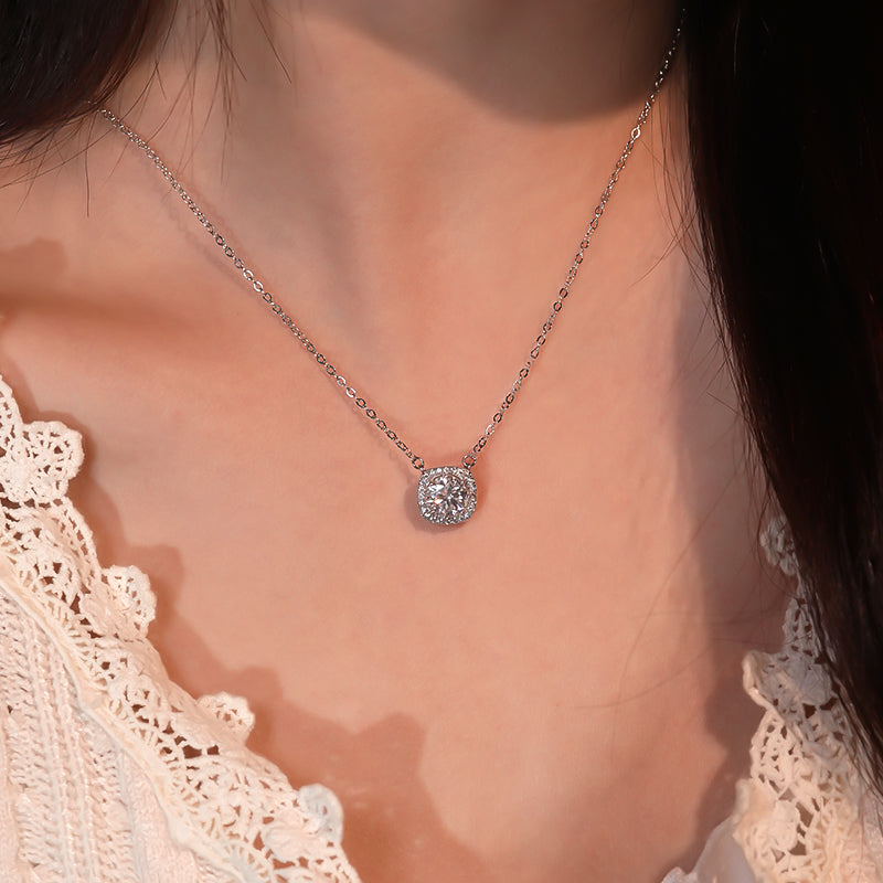 Sterling Silver Moissanite Necklace