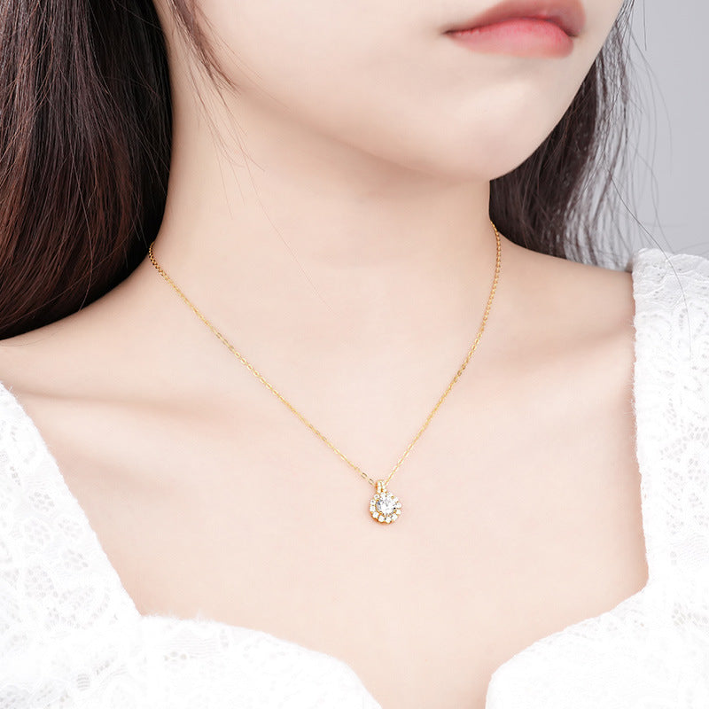 Sterling Silver Moissanite Necklace