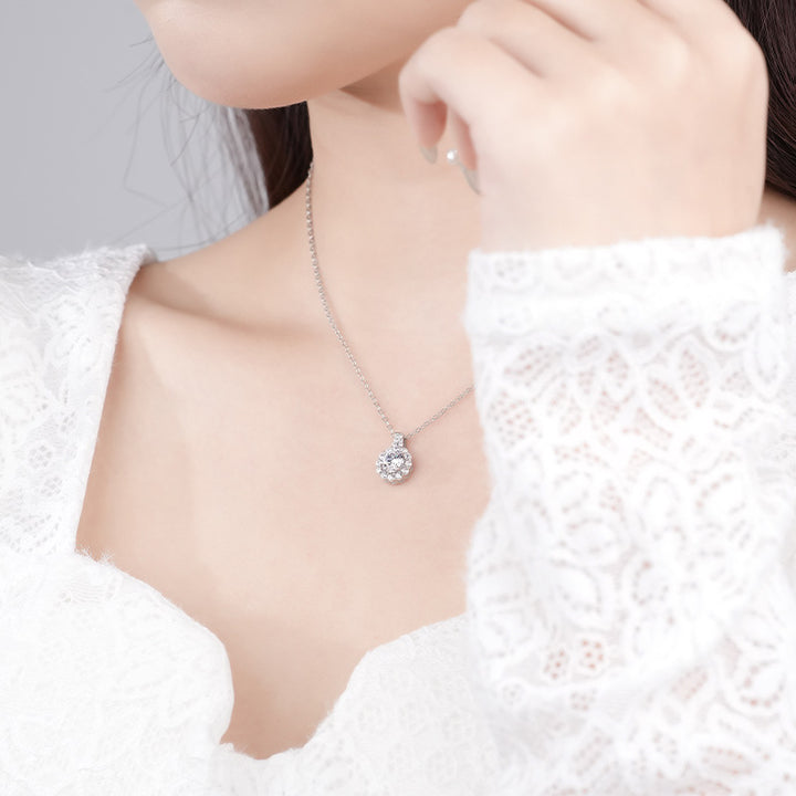 Sterling Silver Moissanite Necklace
