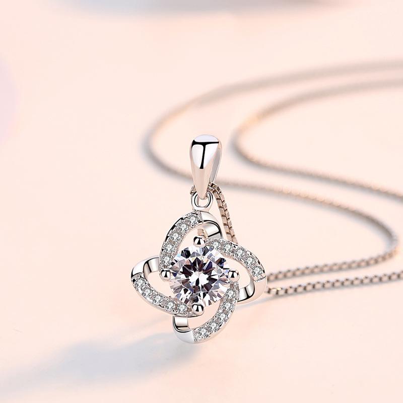 Sterling Silver Moissanite Necklace