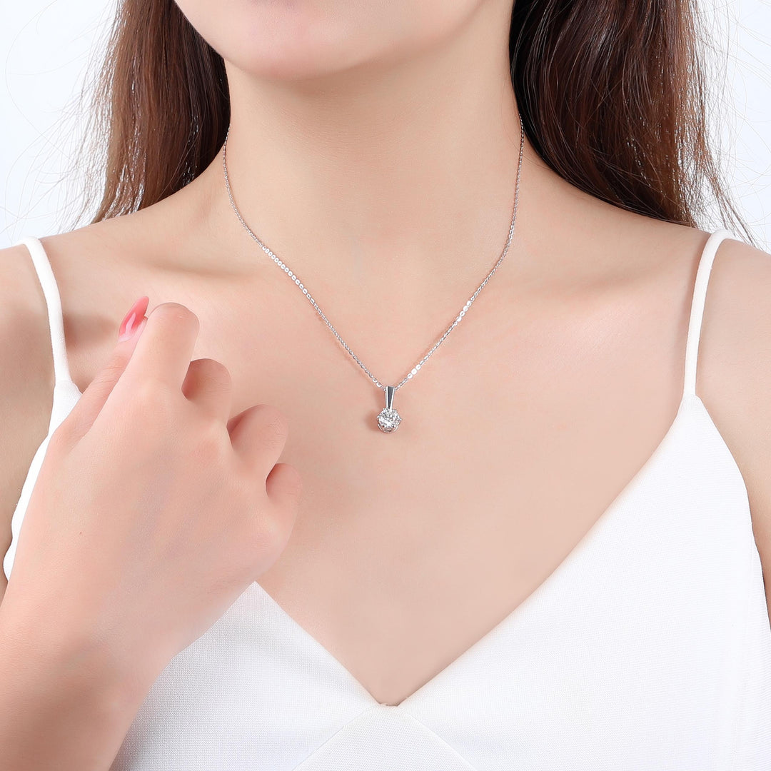 Sterling Silver Moissanite Necklace