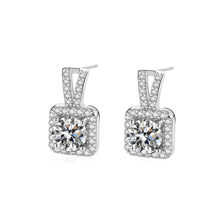 Sterling Silver Moissanite Earrings