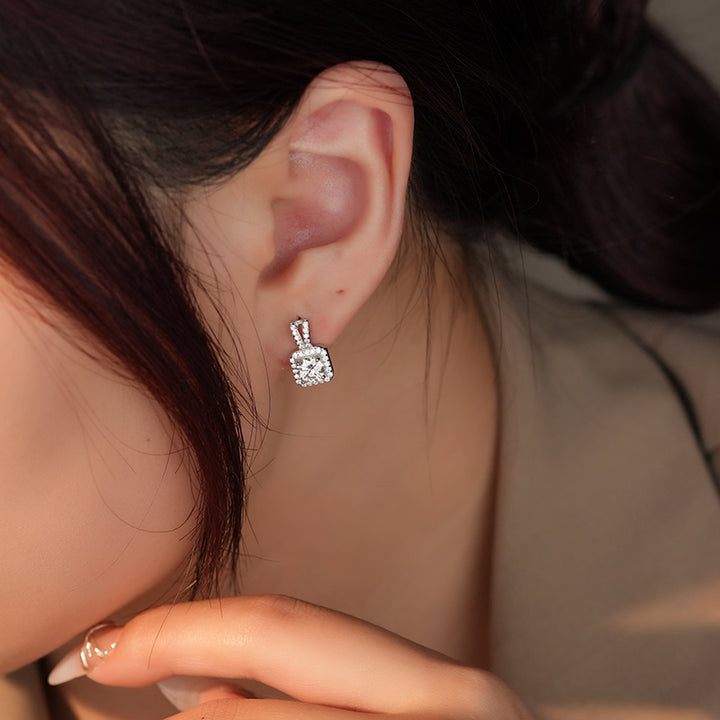 Sterling Silver Moissanite Earrings