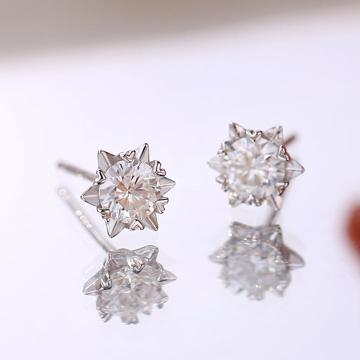 Sterling Silver Moissanite Earrings