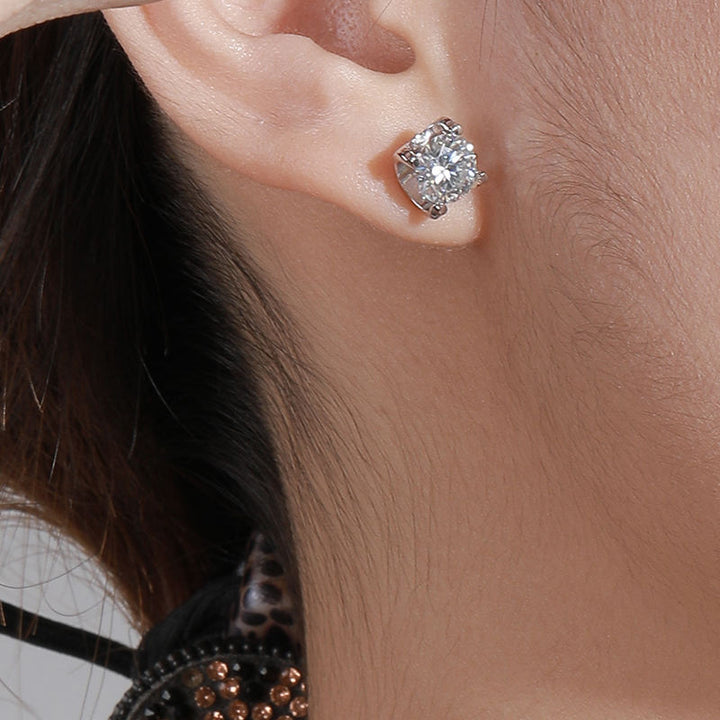 Sterling Silver Moissanite Earrings