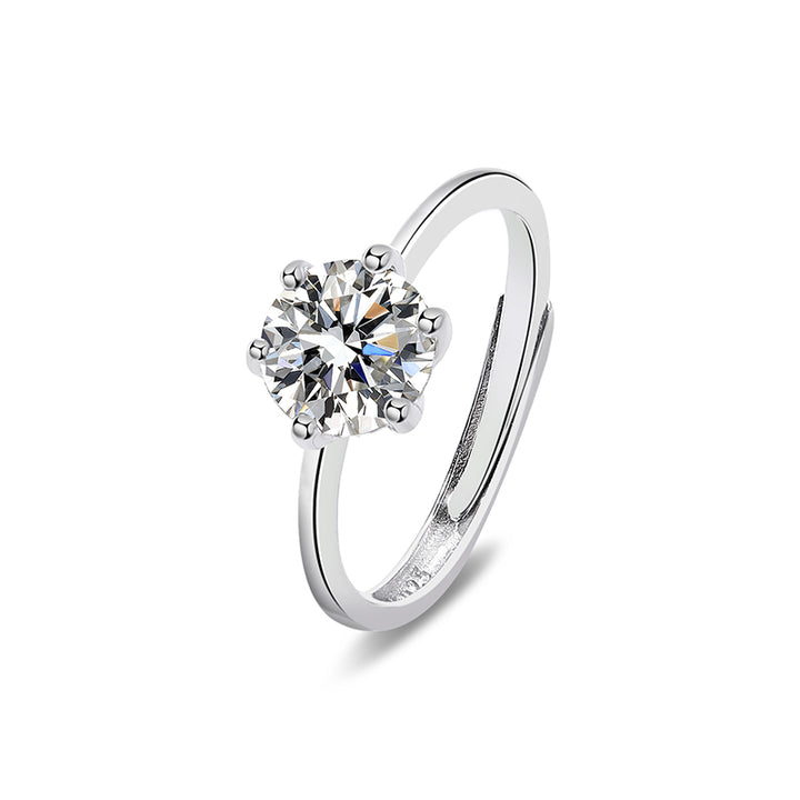 Sterling Silver Moissanite Ring