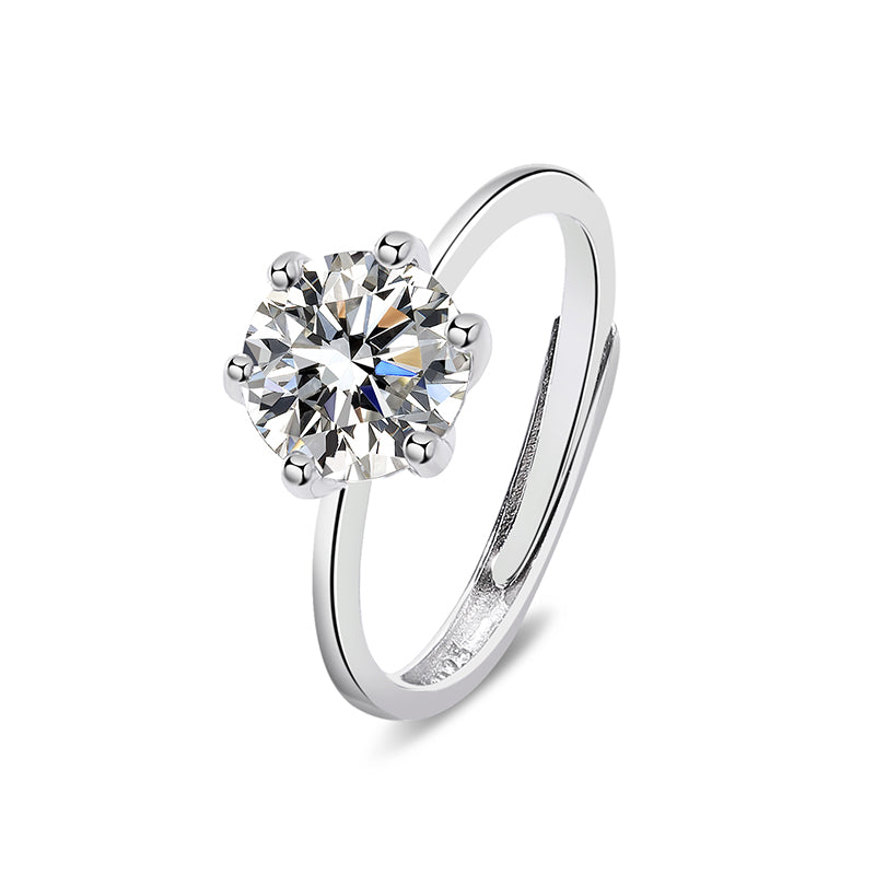 Sterling Silver Moissanite Ring