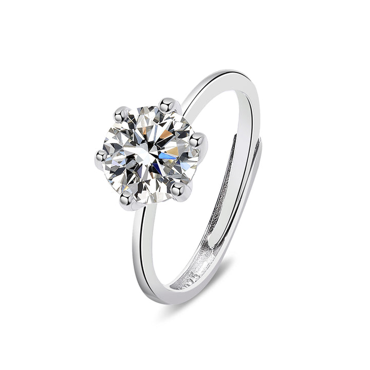 Sterling Silver Moissanite Ring