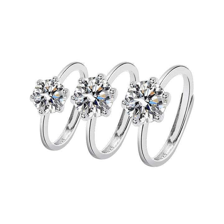 Sterling Silver Moissanite Ring