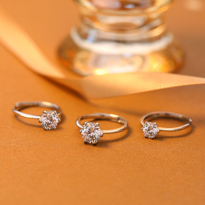 Sterling Silver Moissanite Ring