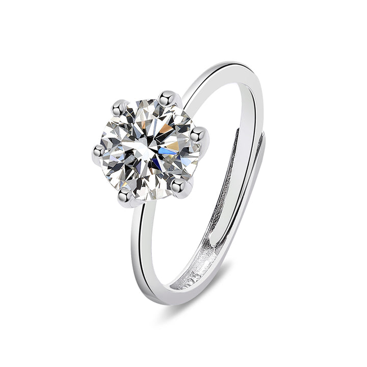 Sterling Silver Moissanite Ring