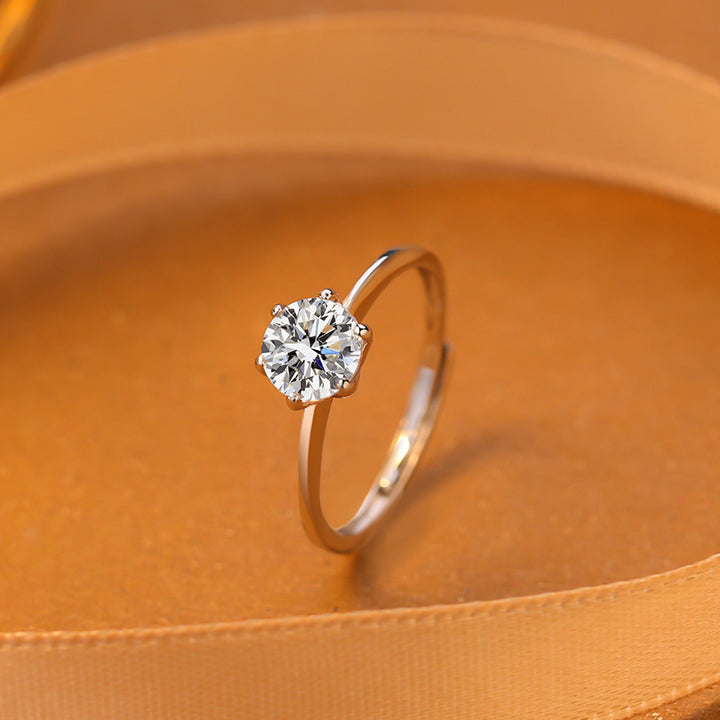 Sterling Silver Moissanite Ring