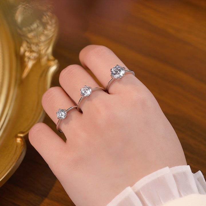 Sterling Silver Moissanite Ring
