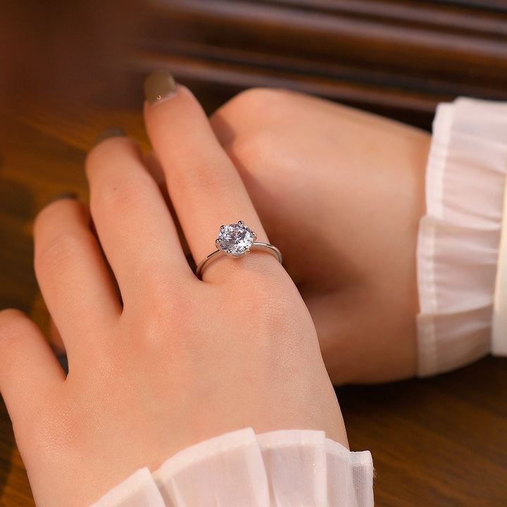 Sterling Silver Moissanite Ring