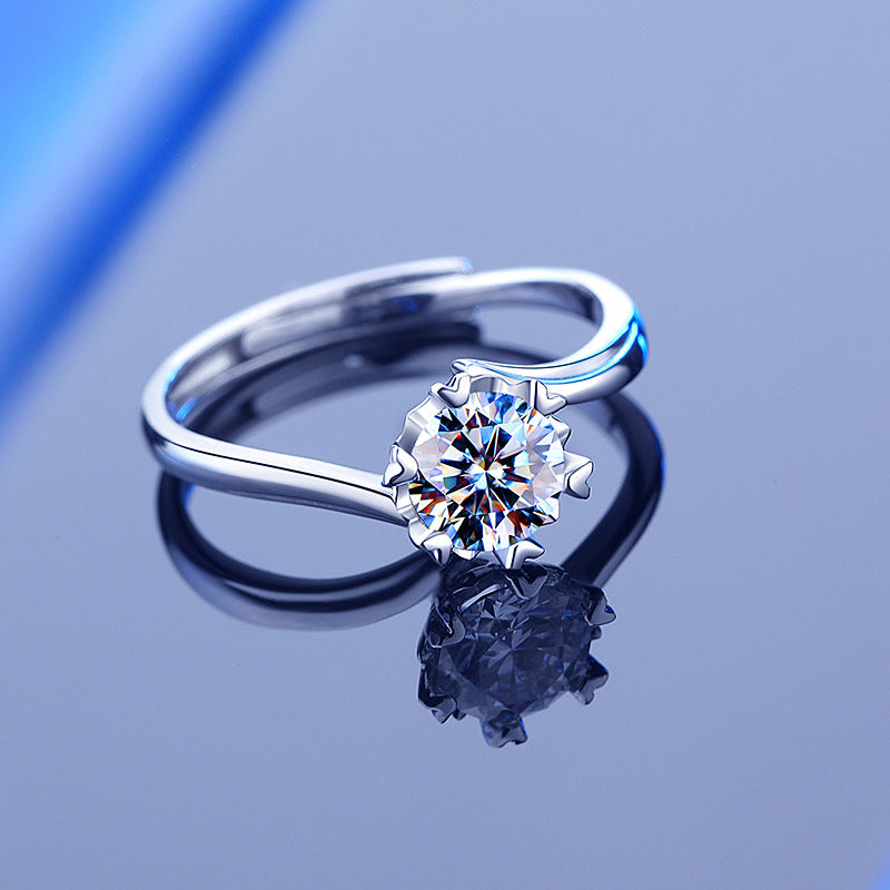 Sterling Silver Moissanite Ring