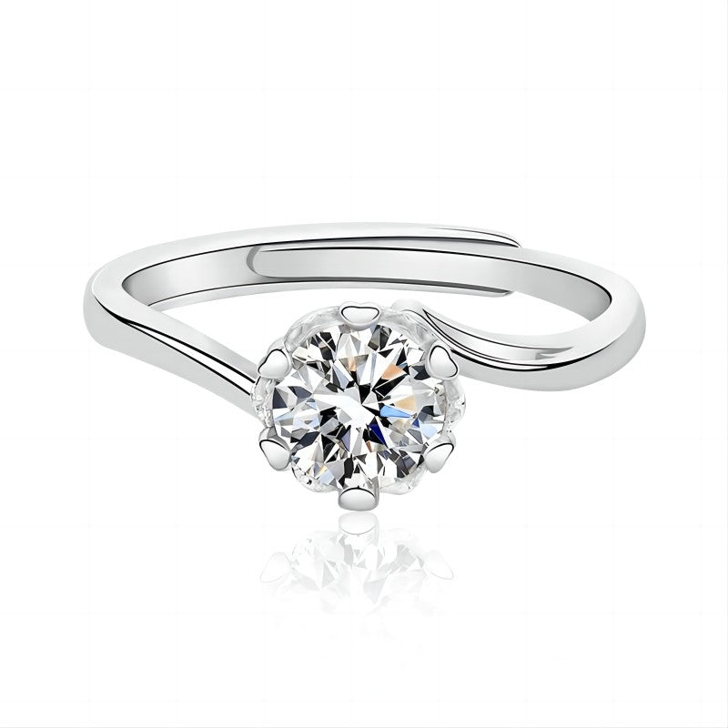 Sterling Silver Moissanite Ring