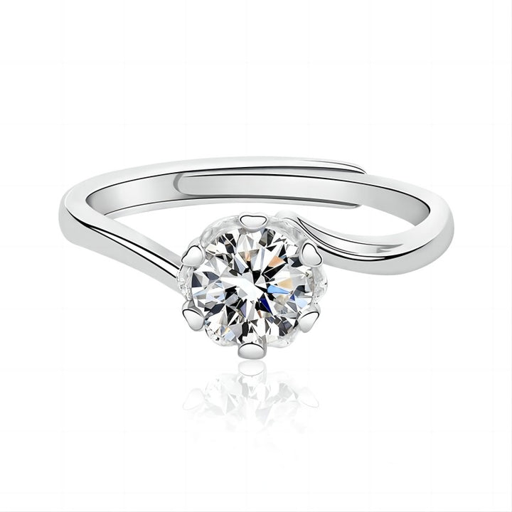 Sterling Silver Moissanite Ring