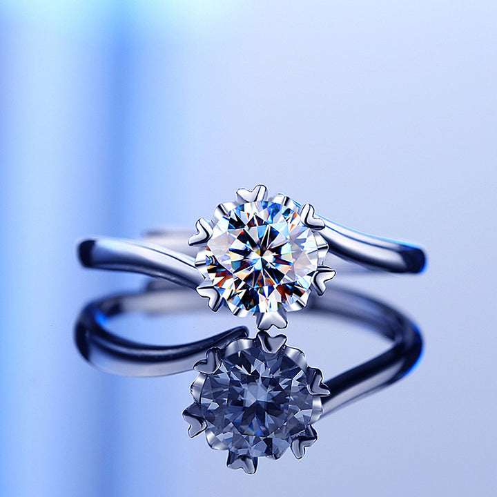 Sterling Silver Moissanite Ring