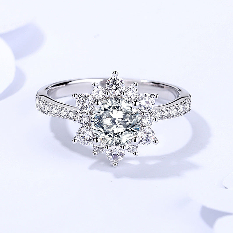 Sterling Silver Moissanite Ring