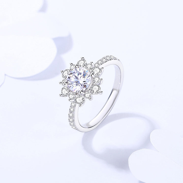 Sterling Silver Moissanite Ring