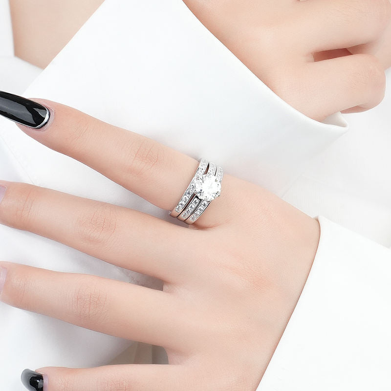 Sterling Silver Moissanite Ring