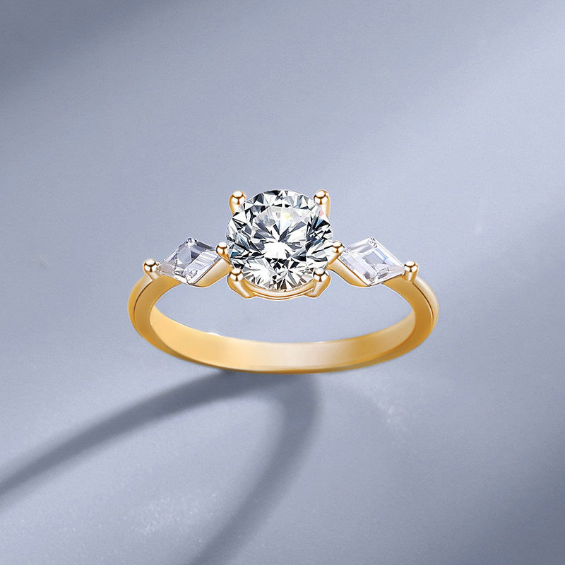 Sterling Silver Moissanite Ring