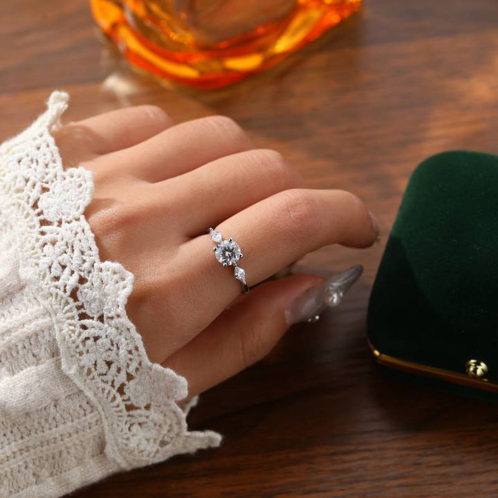 Sterling Silver Moissanite Ring