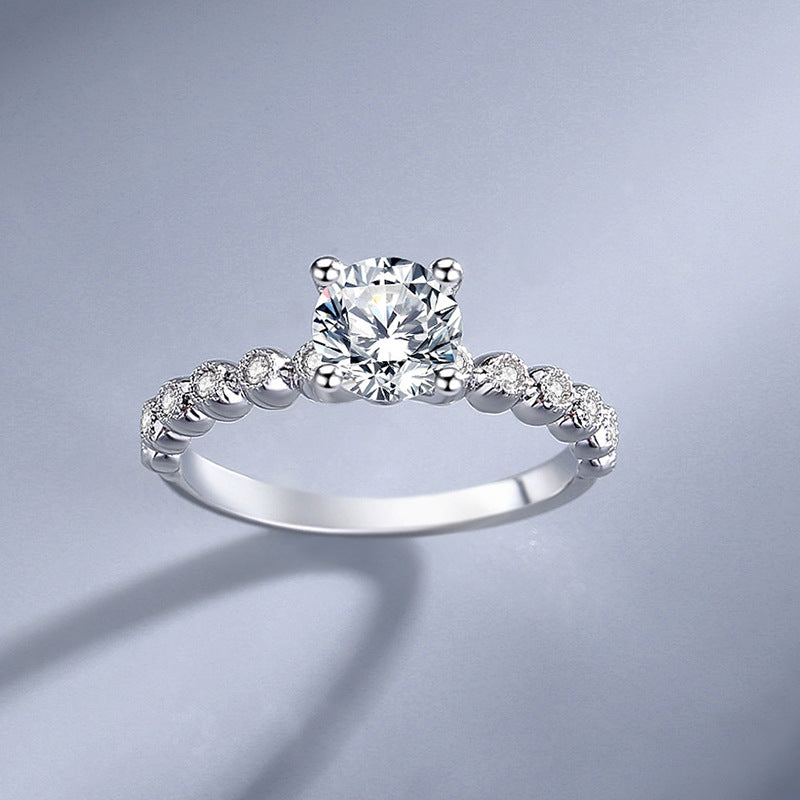 Sterling Silver Moissanite Ring