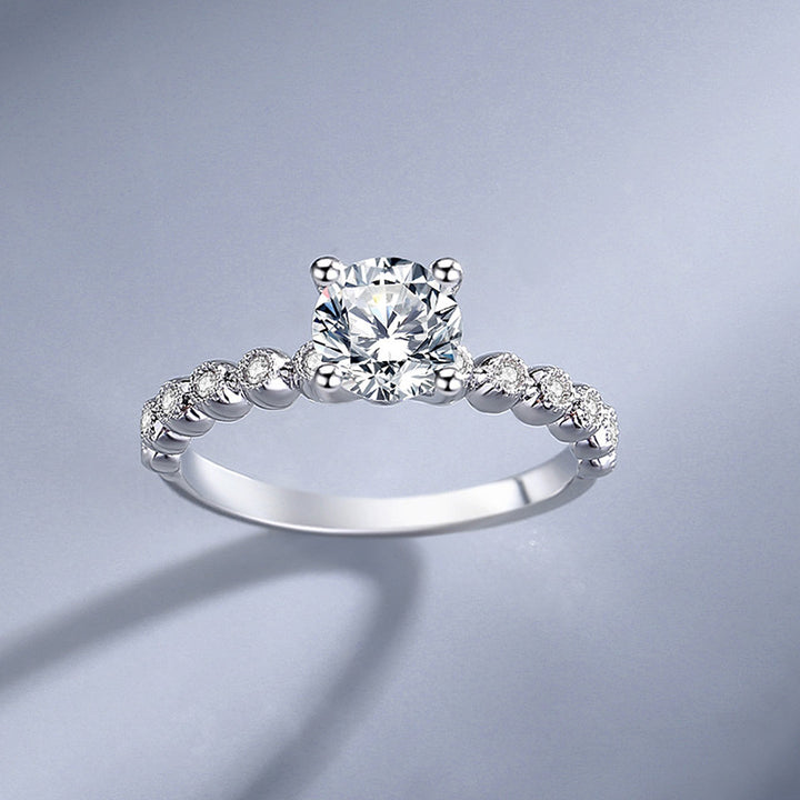 Sterling Silver Moissanite Ring