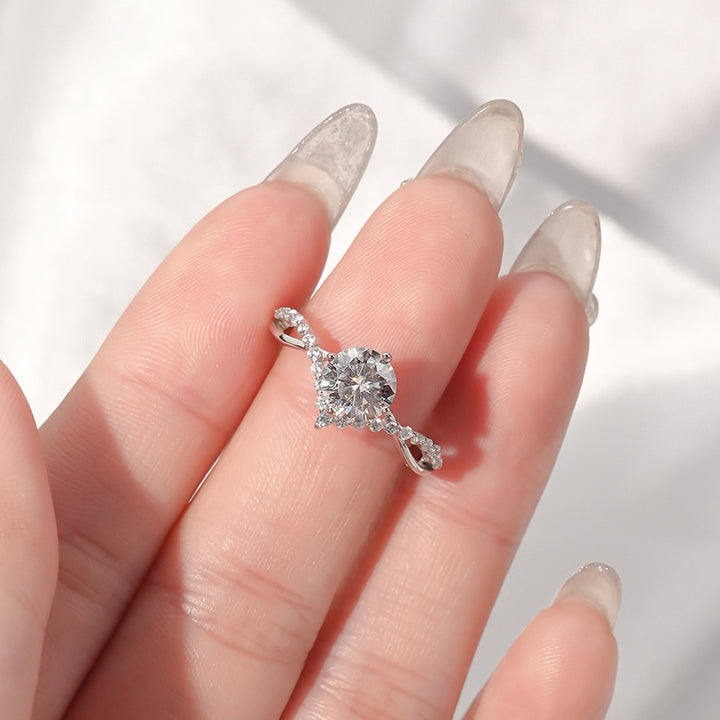 Sterling Silver Moissanite Ring