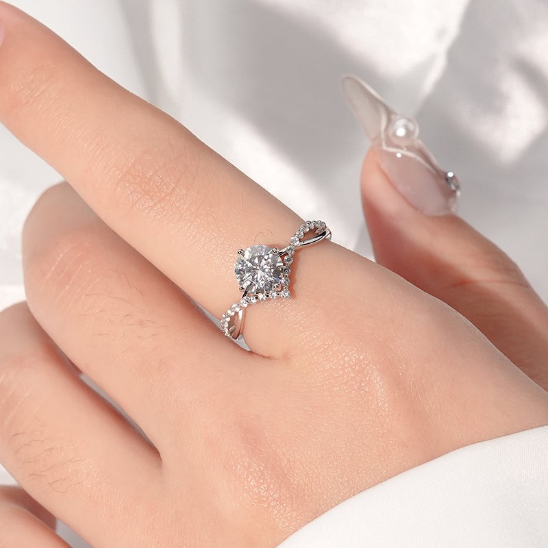 Sterling Silver Moissanite Ring