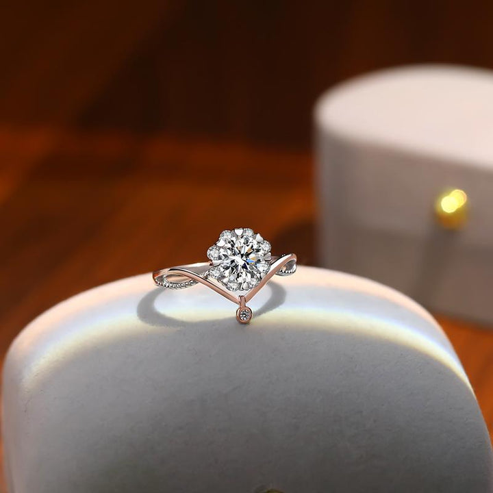 Sterling Silver Moissanite Ring