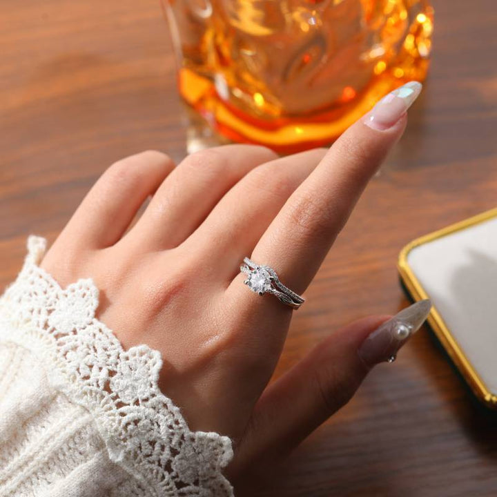 Sterling Silver Moissanite Ring