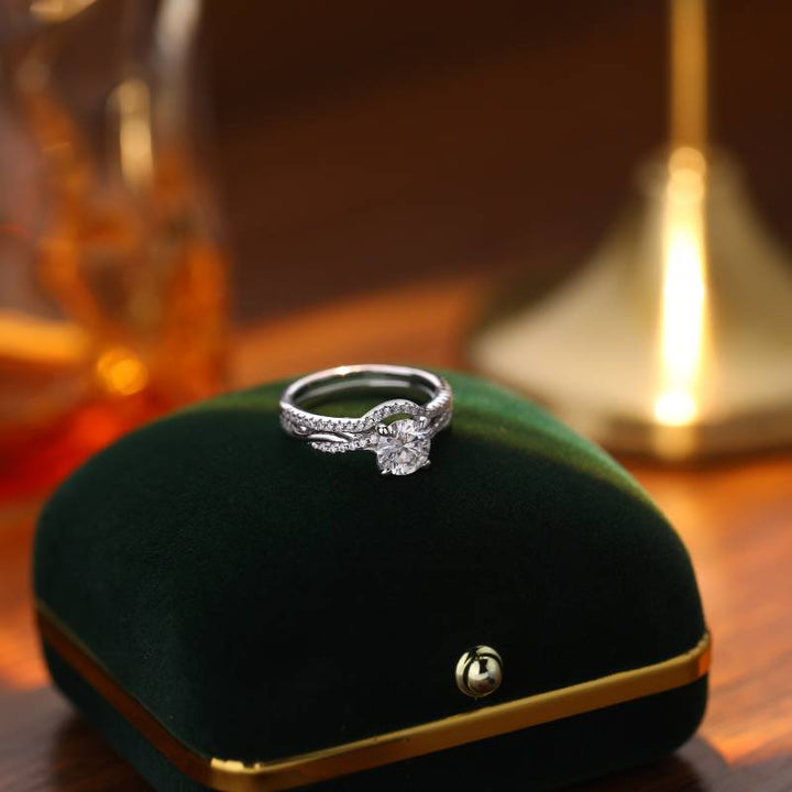 Sterling Silver Moissanite Ring