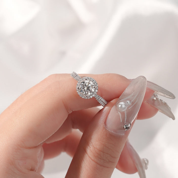 Sterling Silver Moissanite Ring