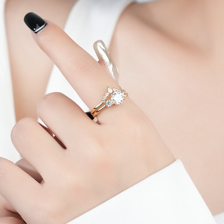 Sterling Silver Moissanite Ring
