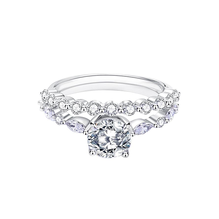 Sterling Silver Moissanite Ring