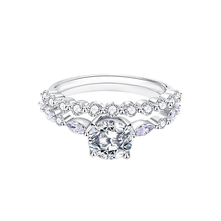 Sterling Silver Moissanite Ring