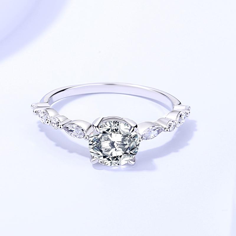 Sterling Silver Moissanite Ring
