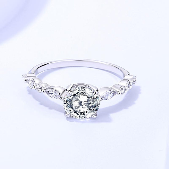 Sterling Silver Moissanite Ring