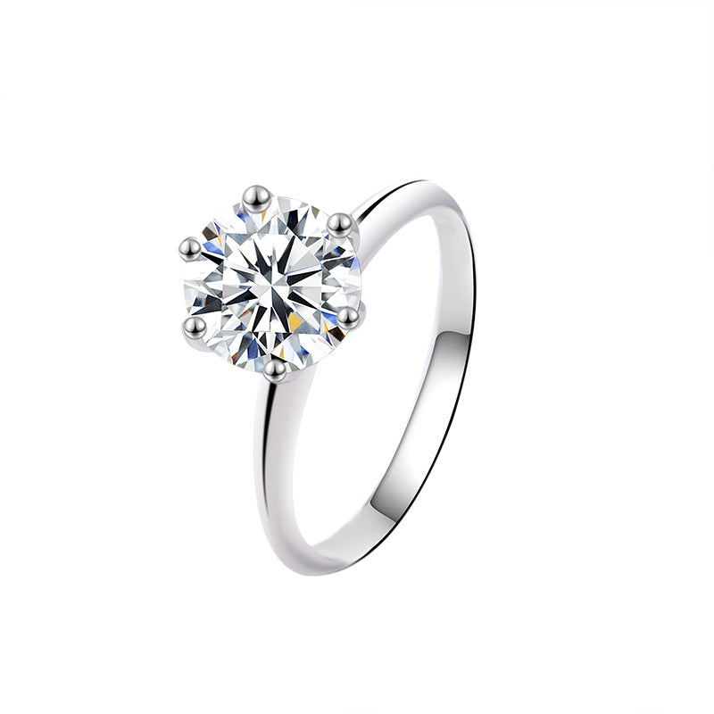 Sterling Silver Moissanite Ring