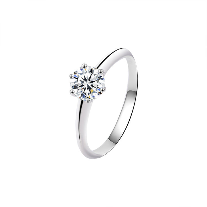 Sterling Silver Moissanite Ring