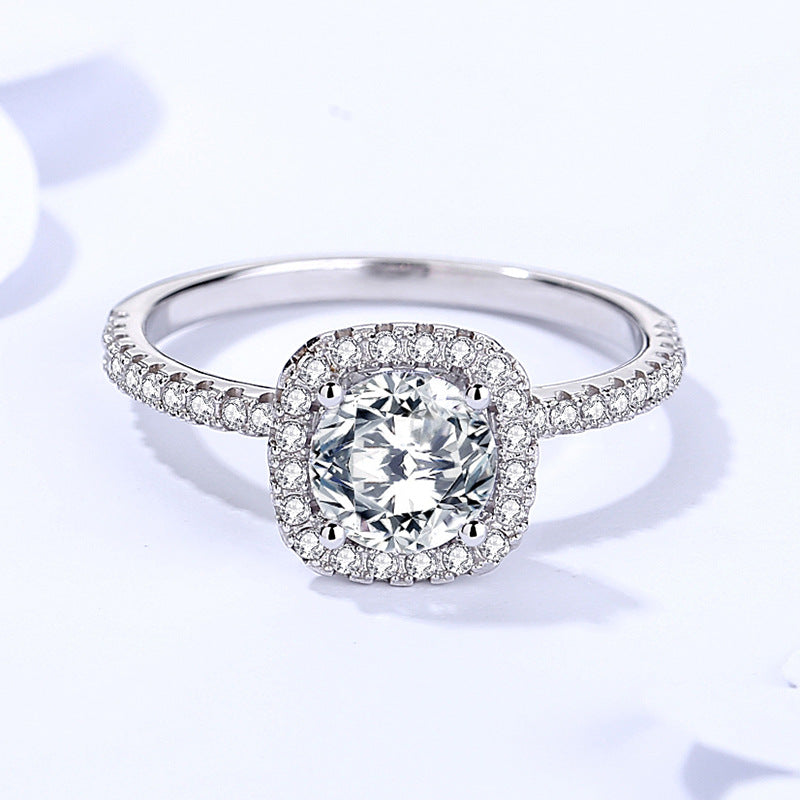 Sterling Silver Moissanite Ring
