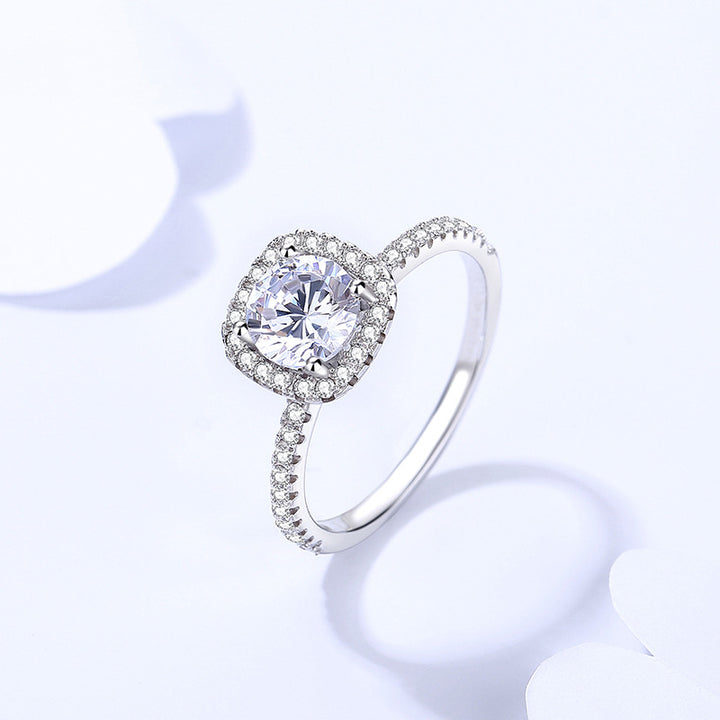Sterling Silver Moissanite Ring