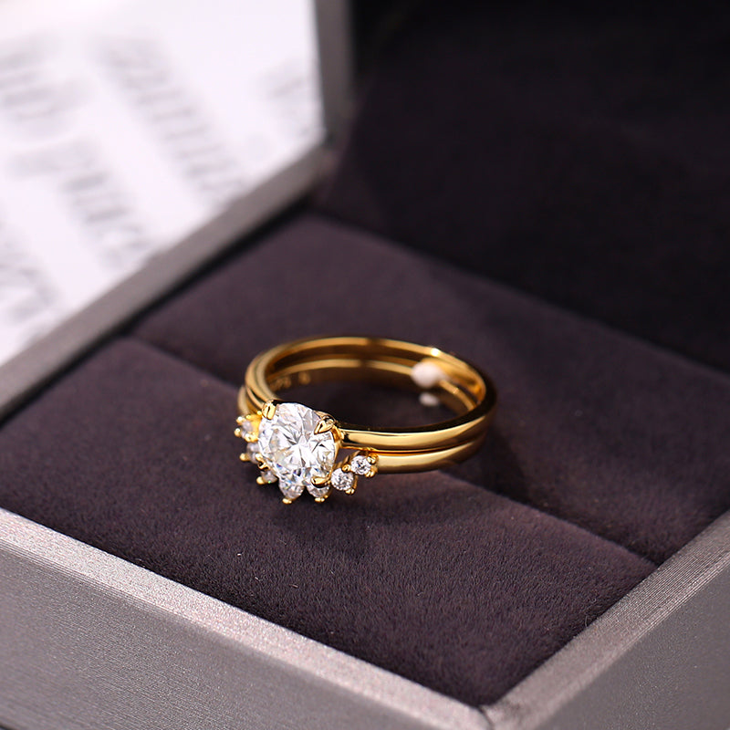 Sterling Silver Moissanite Ring