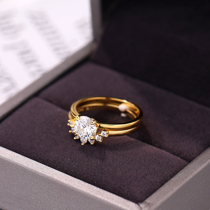Sterling Silver Moissanite Ring