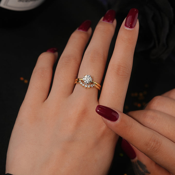 Sterling Silver Moissanite Ring