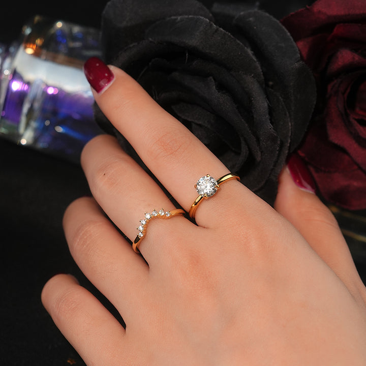 Sterling Silver Moissanite Ring