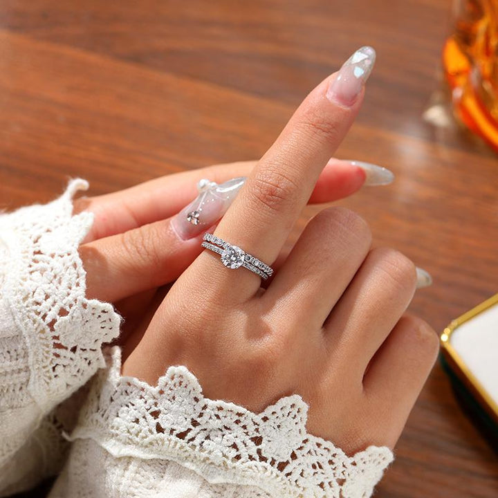 Sterling Silver Moissanite Ring